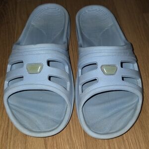 Vintage Reebok Light Blue Slide Sandals Mens Small Womens Medium